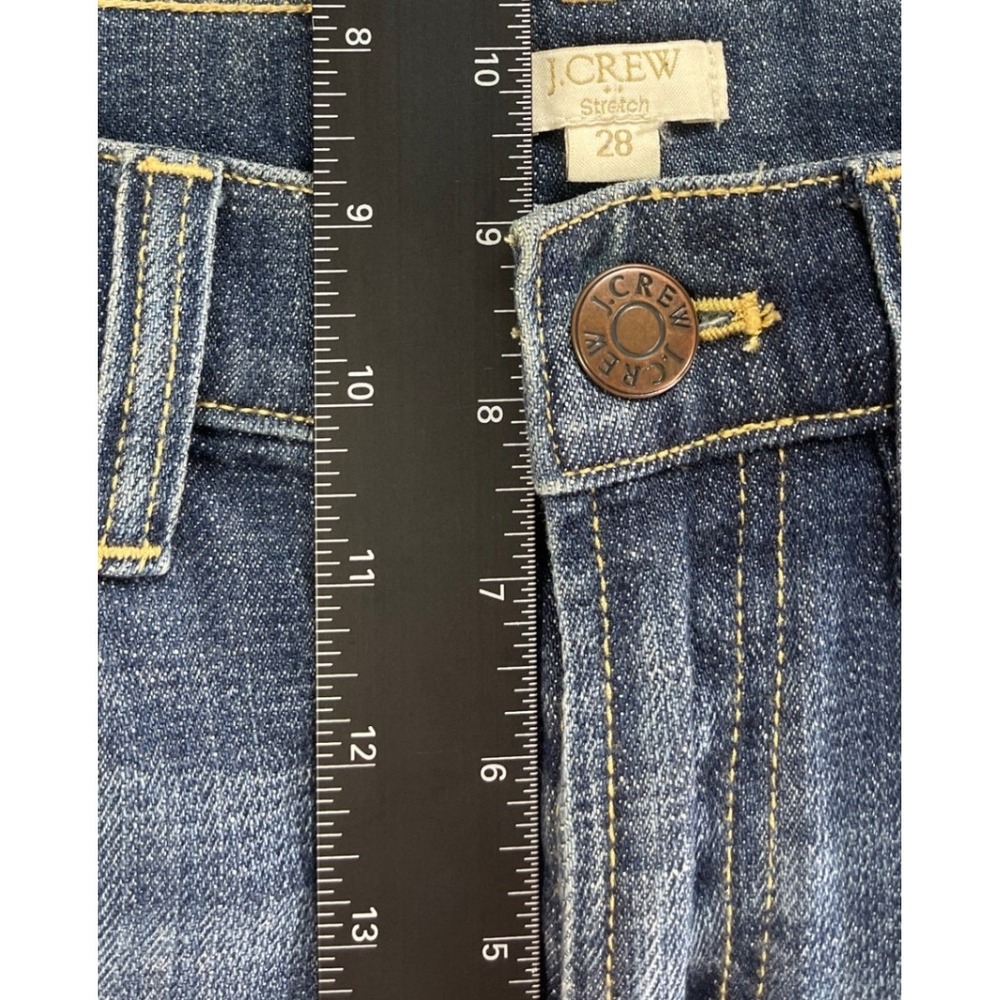 J.Crew Womens Stretch Denim Jeans Size 28 Ripped Distressed Dark Wash Casual - Picture 7 of 9
